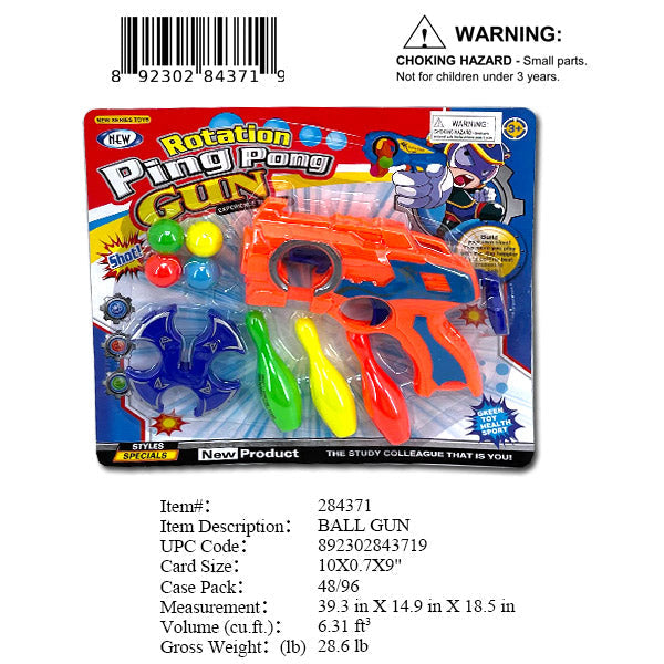 10X9"SHOOT BALL PLAY GUN SET