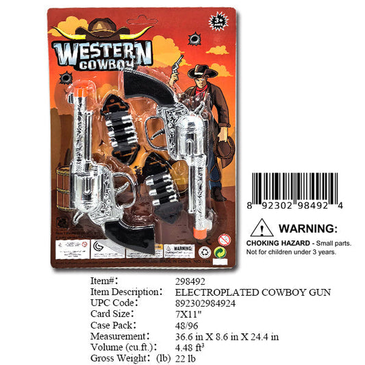 11X7"2PC WESTERN COWBOY CLICK GUN