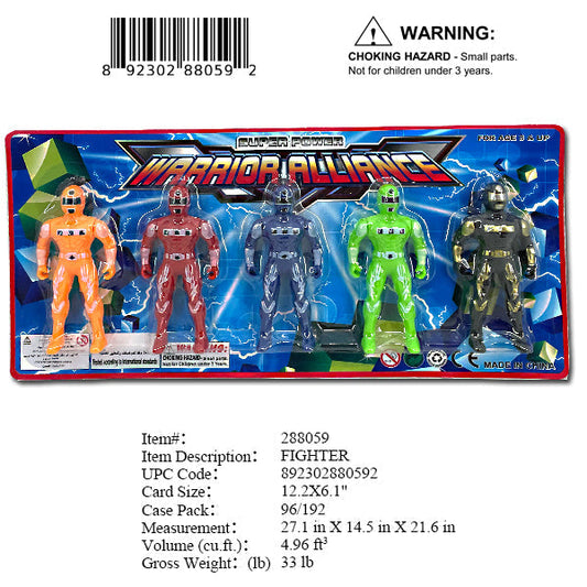 12.2X6.1" 5PC FIGHTER WORRIOR