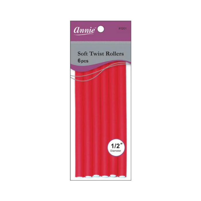 1/2in. Soft Twist Rollers: Red