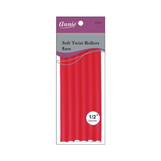 1/2in. Soft Twist Rollers: Red