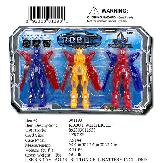 12X7.5"3PC ACTION SPACE ROBOT FIGURE