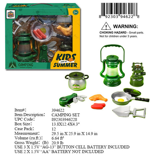 13.8X12.4X4.3"KIDS TOY CAMPING SET