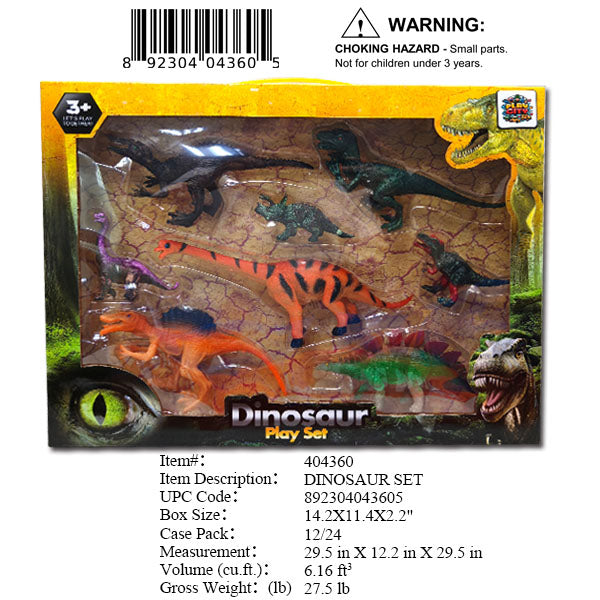 14.2X11.4X2.2"DINOSAUR FIGURE PLAYSET
