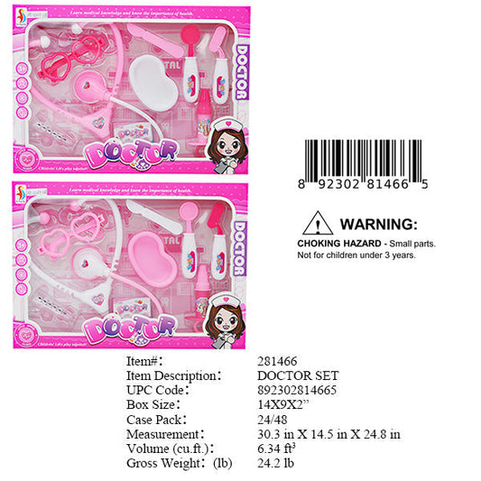 14X9X2"GIRLS DOCTOR SET WBX