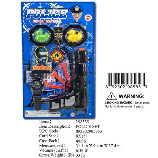 15X8"POLICE SOFT DART GUN SET