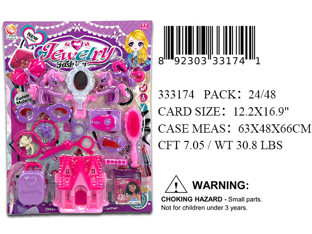 16.9X12.2"PONY BEAUTY JEWELRY PLAY SET