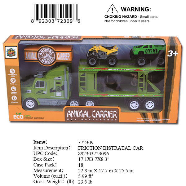 17.1X3.7X8.3"F/P ANIMAL CARRIER TRUCK