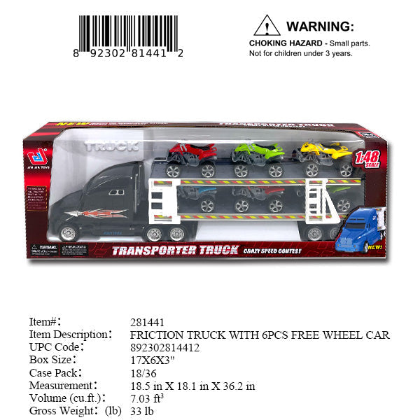 17X6X3"TRUCKTRAILER+6 ATV CAR