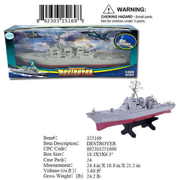 18.3X6.3X3"DESTROYER BATTLE SHIP