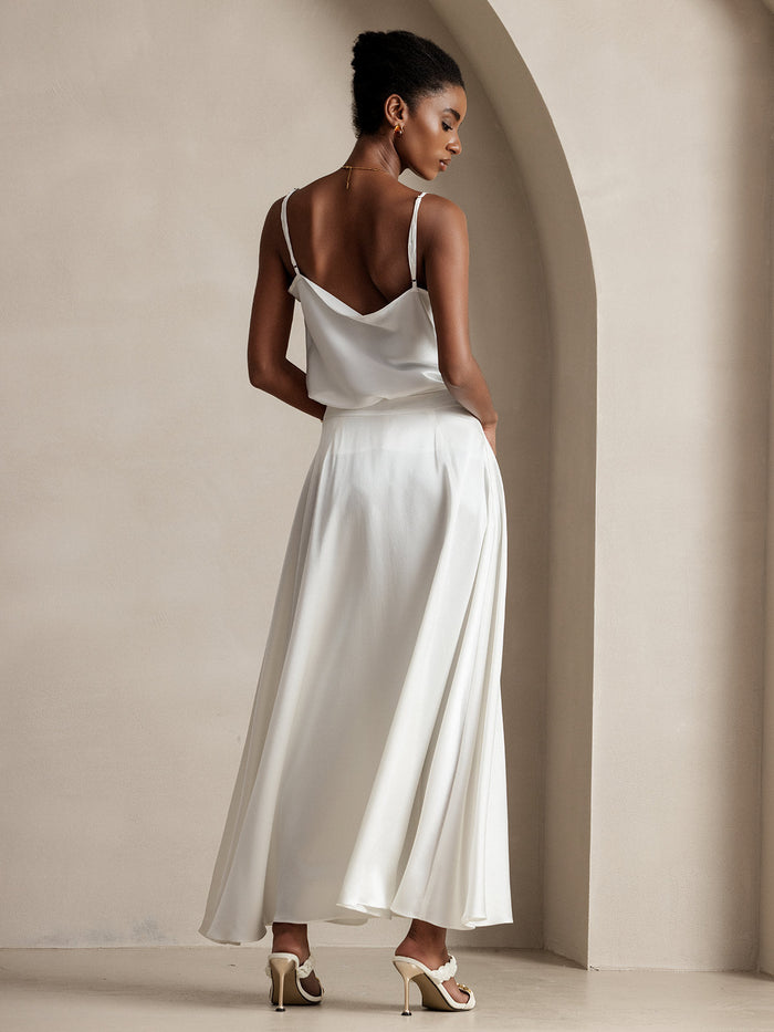 [White] SilkSilky  Skirt 003