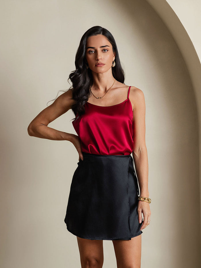[Black] SilkSilky  Wrap Skirt 004