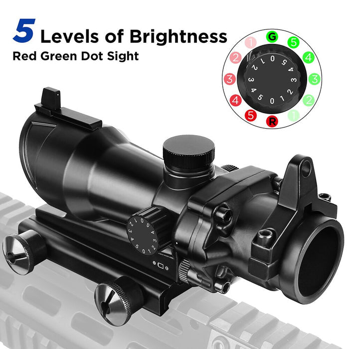 1x30mm Tactical Red Green Dot Sight Rifle Scope Airsoft