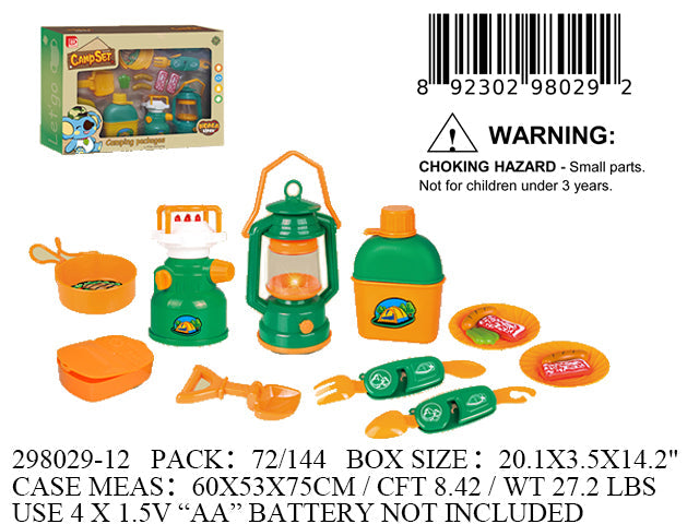20.1X14.2X3.5"B/O LANTERN CAMPING PLAY SET
