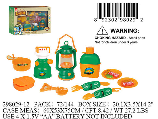 20.1X14.2X3.5"B/O LANTERN CAMPING PLAY SET