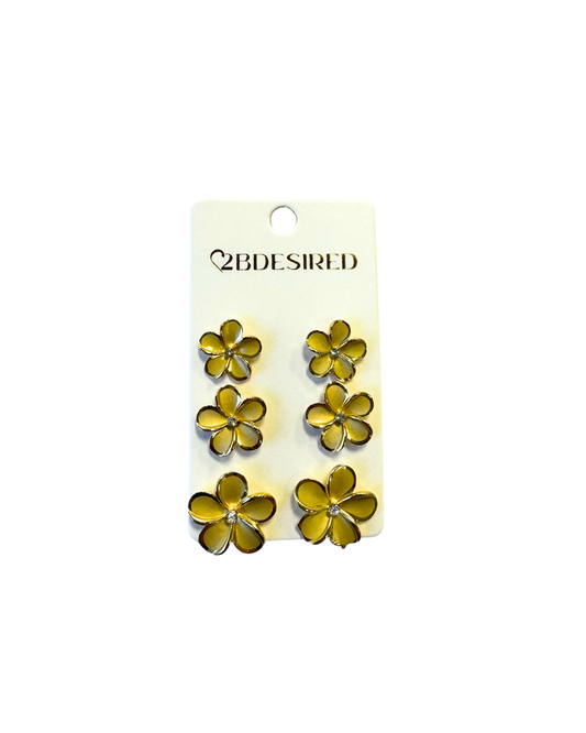 3 Pair Plumeria Set