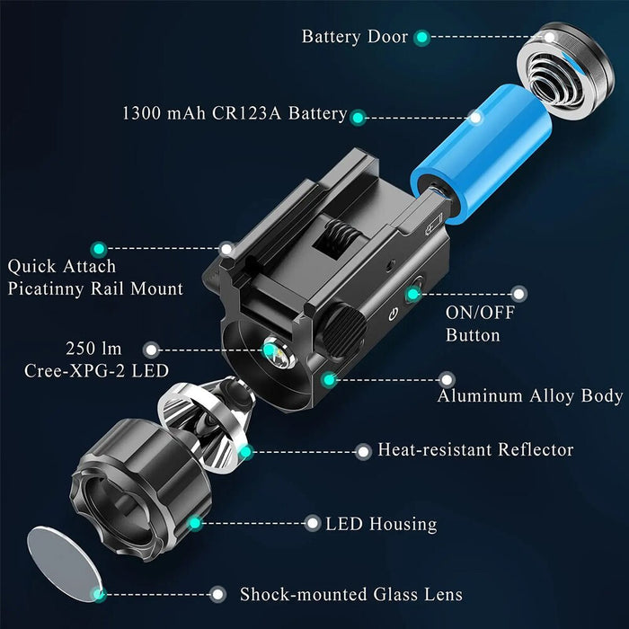 400 Lumens Tactical Flashlight Airsoft