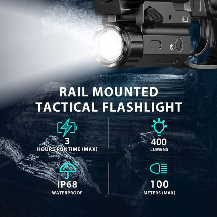 400 Lumens Tactical Flashlight Airsoft