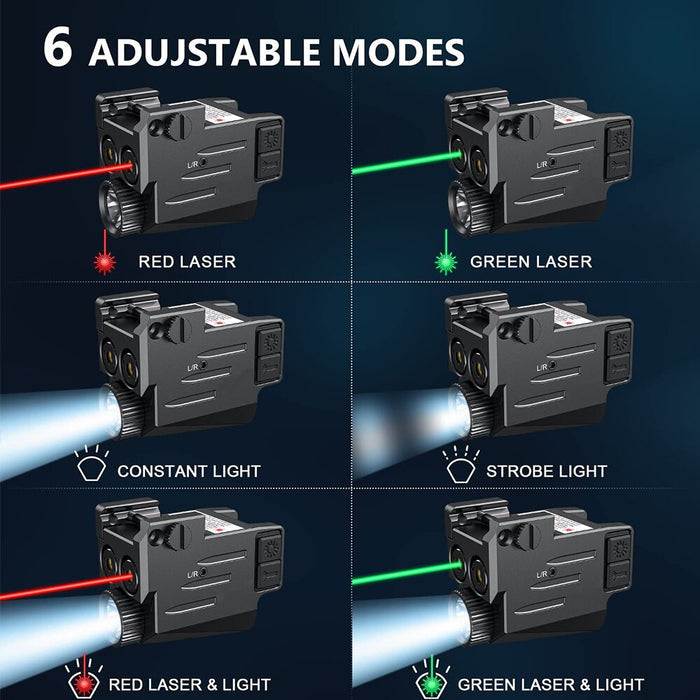 500 Lumens Tactical Gun Light Red Green Laser Airsoft