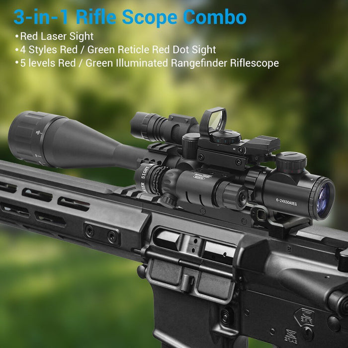 6-24x50AO Tactical Riflescope Hunting Scopes Airsoft