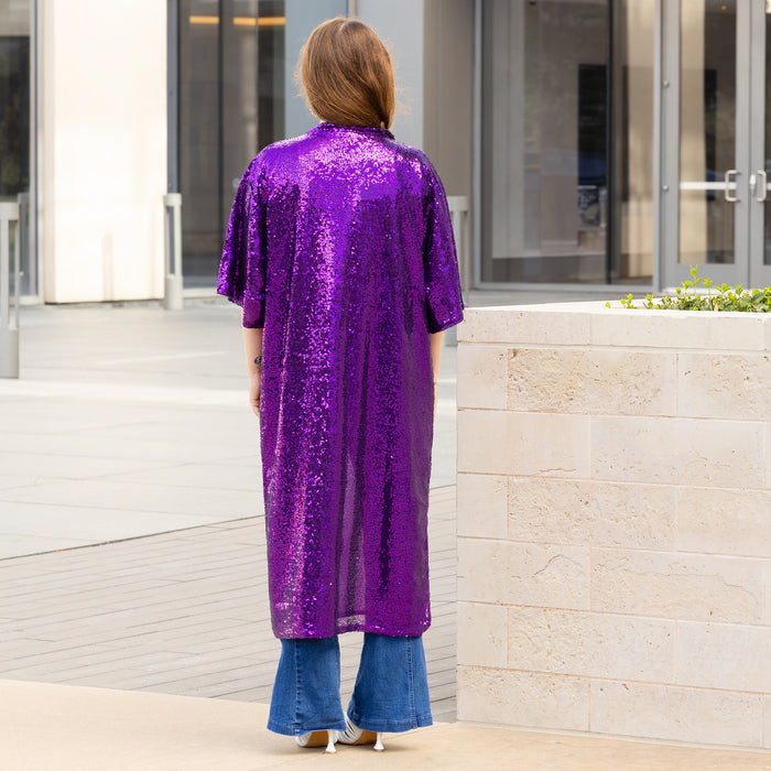 6721 - Sequin Duster - Purple