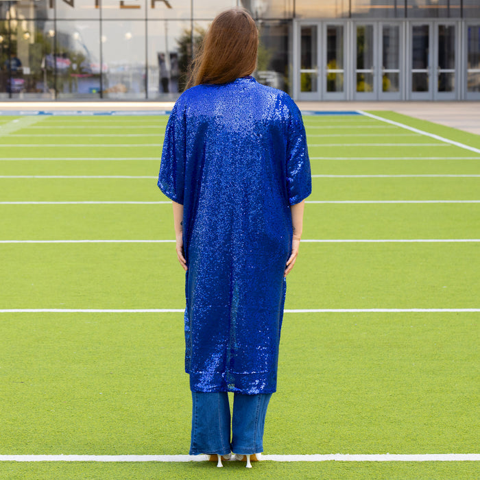 6721 - Sequin Duster - Royal Blue