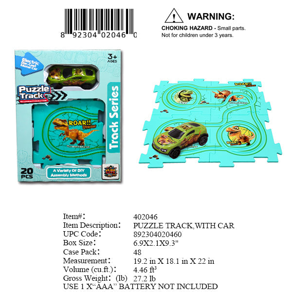 6.9X2.1X9.3"B/O PUZZLE TRACK+1PC CAR