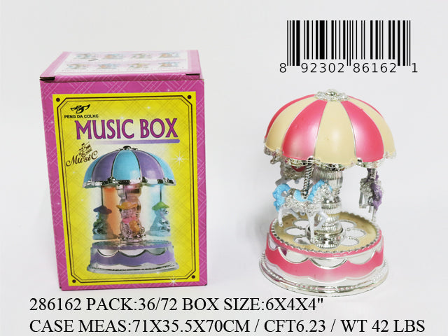 6X4X4"W/U MUSIC CAROUSEL+LIGHT