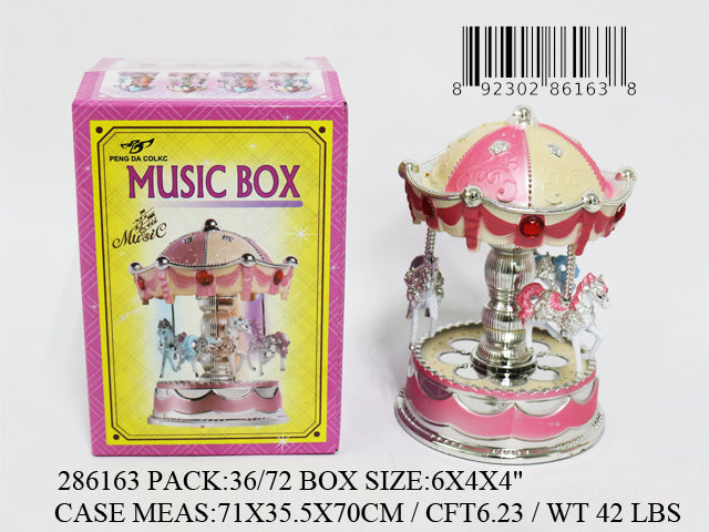 6X4X4"W/U MUSIC CAROUSEL+LIGHT