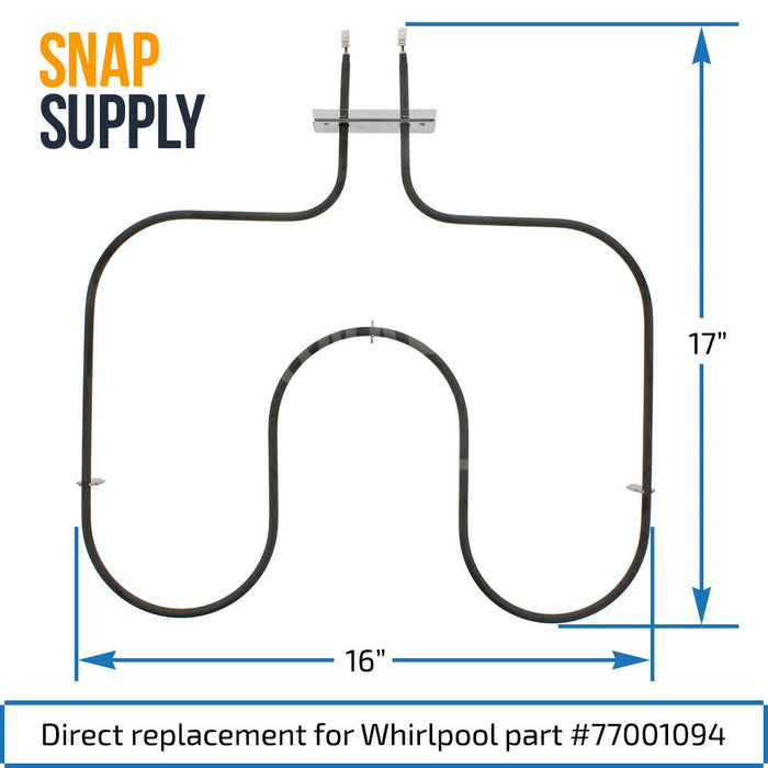 77001094 Bake Element for Whirlpool - Snap Supply--Bake Element-Oven-Retail