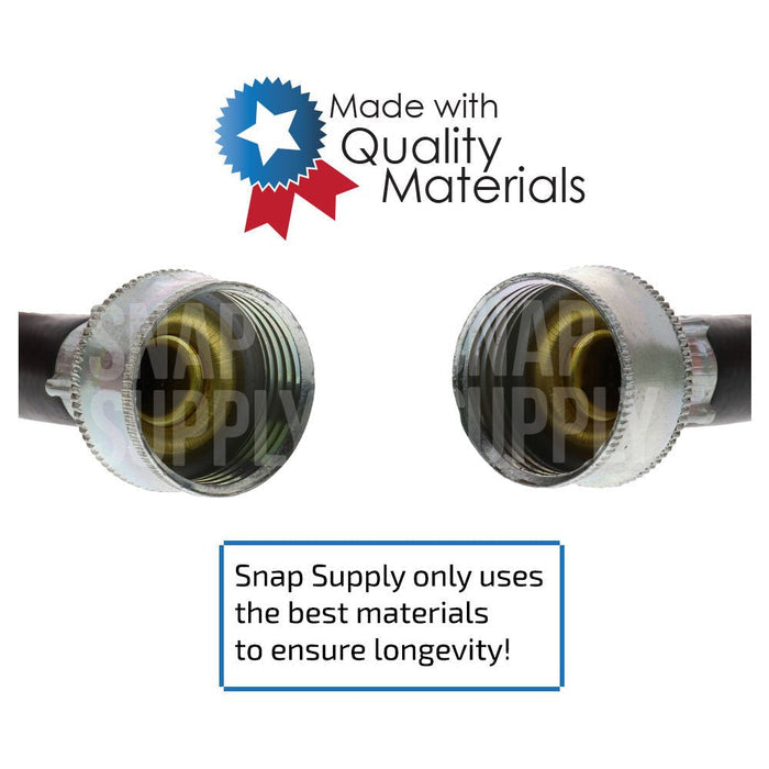 8212641RP 5-Feet Black Rubber Washer Inlet Hose (2 Pack) for Whirlpool - Snap Supply--Inlet Hose-Laundry-Laundry Other