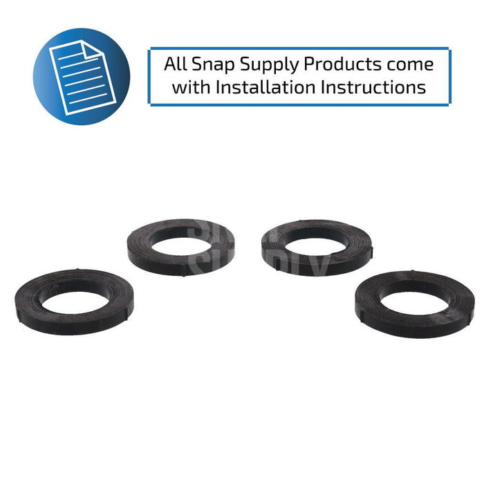 8212641RP 5-Feet Black Rubber Washer Inlet Hose (2 Pack) for Whirlpool - Snap Supply--Inlet Hose-Laundry-Laundry Other