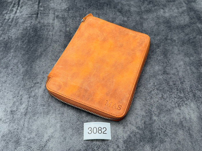 SECONDS Leather Zippered 20 Slots Pen Case - 3082