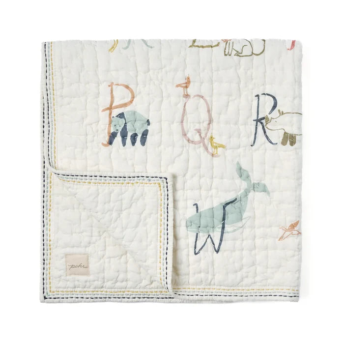 A to Zoo Quilted Blanket