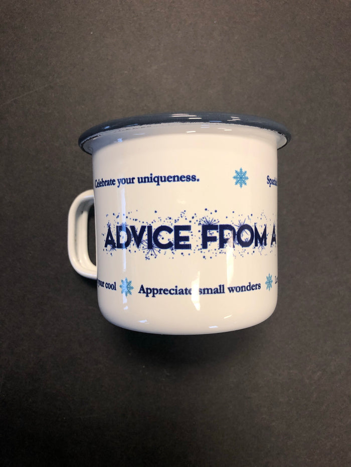 Advice From a Snowflake Camping Mug