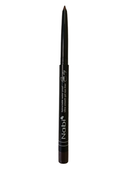 AGE03 DARK BROWN Up to 24H Waterproof Retractable Gel Eye Liner Pencil with Sharpener Matte Finish