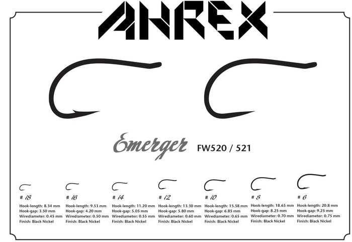 Ahrex FW520 Emerger Barbed Hook - Spawn Fly Fish - Ahrex Hooks