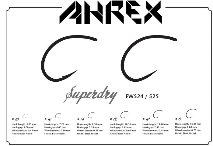 Ahrex FW524 Super Dry Barbed Hook - Spawn Fly Fish - Ahrex Hooks