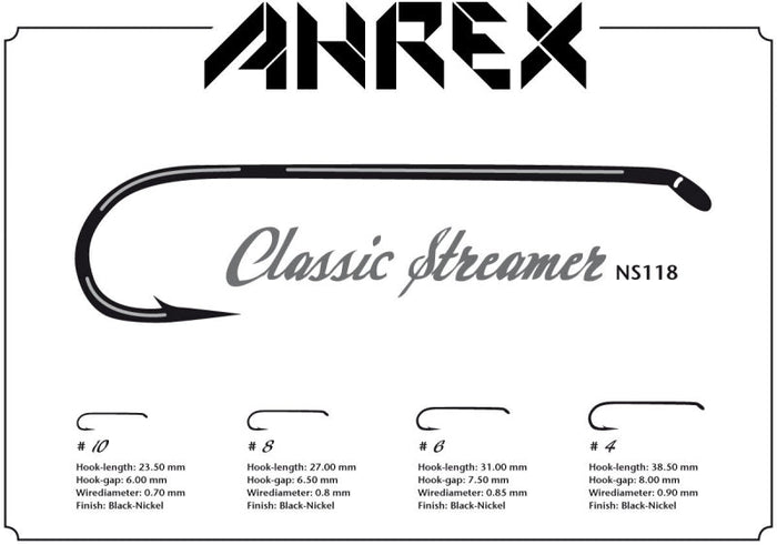 Ahrex NS118 Nordic Salt Classic Streamer Hook - Spawn Fly Fish - Ahrex Hooks