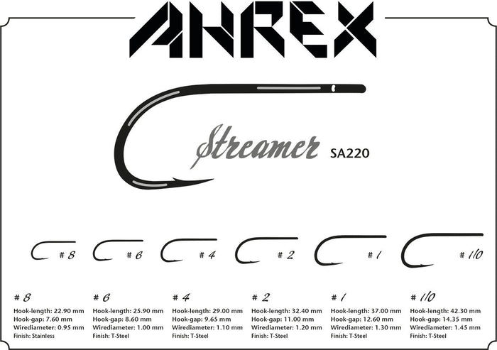 Ahrex SA220 Saltwater Streamer Hook - Spawn Fly Fish - Ahrex Hooks