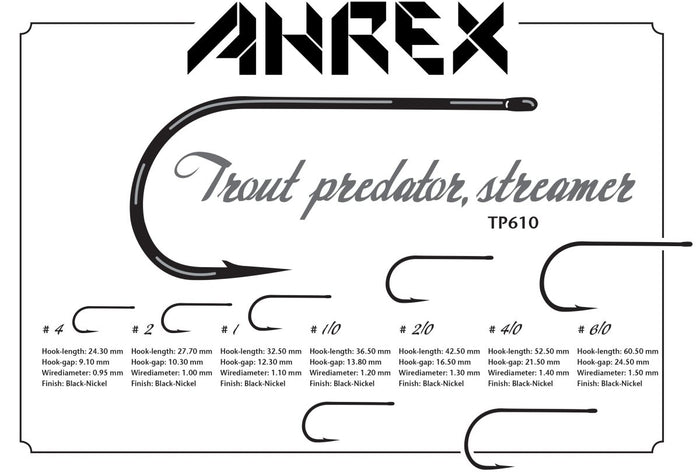Ahrex TP610 Trout Predator Streamer Hook - Spawn Fly Fish - Ahrex Hooks