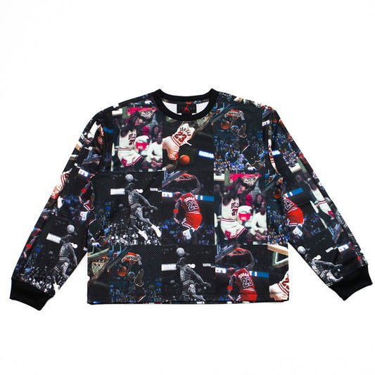 Air Jordan Flight Printed Long Sleeve Jersey (Black/Sail)