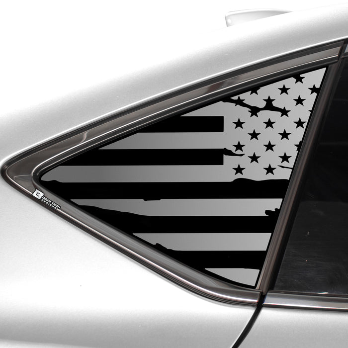 Quarter Window American Flag Vinyl Decal Stickers Fits Acura TLX 2021 - 2025 - Bogar Tech Designs