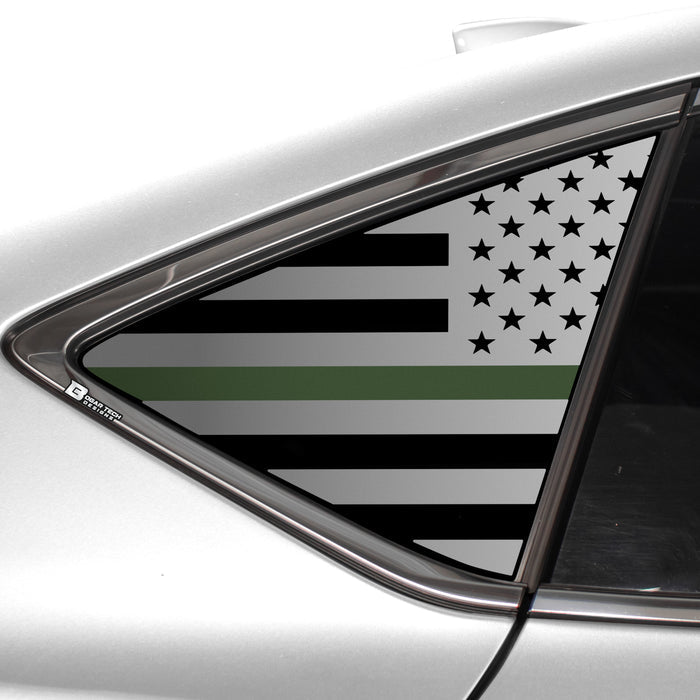 Quarter Window American Flag Vinyl Decal Stickers Fits Acura TLX 2021 - 2025 - Bogar Tech Designs