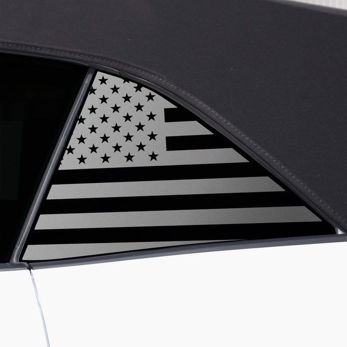 Quarter Window American Flag Vinyl Decal Stickers Fits Ford Mustang Convertible 2024 - Bogar Tech Designs