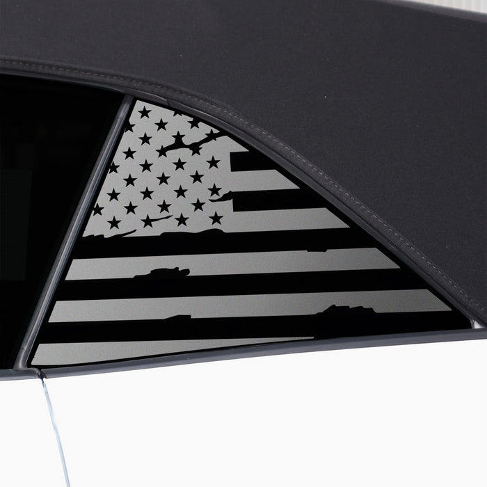 Quarter Window American Flag Vinyl Decal Stickers Fits Ford Mustang Convertible 2024 - Bogar Tech Designs