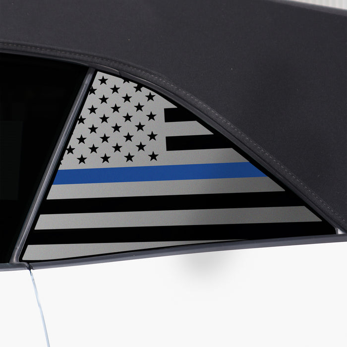 Quarter Window American Flag Vinyl Decal Stickers Fits Ford Mustang Convertible 2024 - Bogar Tech Designs