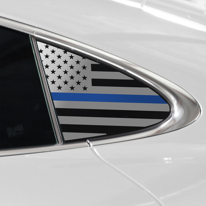 Quarter Window American Flag Vinyl Decal Stickers Fits Porsche Taycan 2020 - 2025 - Bogar Tech Designs