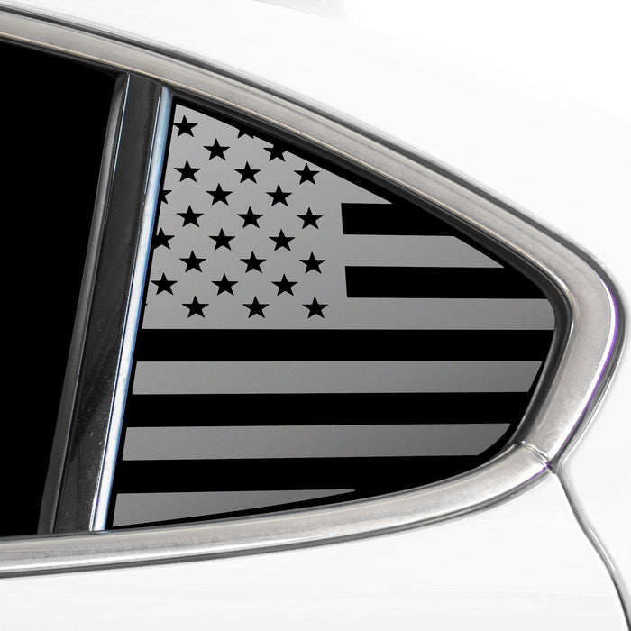 Quarter Window American Flag Vinyl Decal Stickers Fits Alfa Romeo Giulia 2016 - 2025 - Bogar Tech Designs