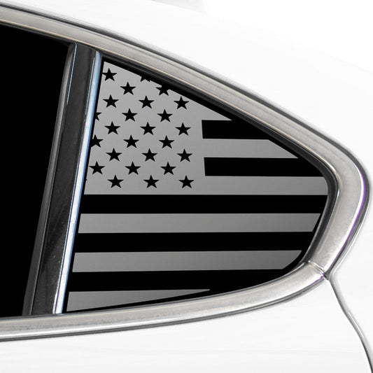 Quarter Window American Flag Vinyl Decal Stickers Fits Alfa Romeo Giulia 2016 - 2025 - Bogar Tech Designs